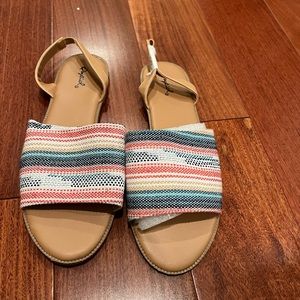 Multi colored sandals. Size 10